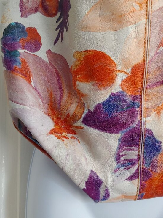 Maurizio Taiuti Floral Tote Bags & Handbags for Women for  Maurizio Taiuti Leather Tote Floral Watercolor Boho Artistic Slouchy Statement